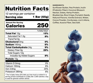Berry Espresso Protein Bar (9 Bars) | Juicy Blueberries + Coffee