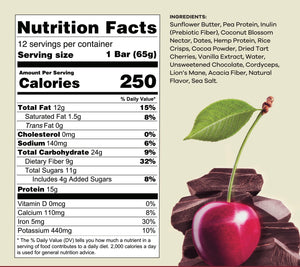 Chocolate Cherry Protein Bar (9 Bars) | Rich Chocolate + Tart Cherry